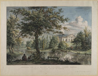 KG 07725
<br/>
Eerste gezicht op Elswout (Grote vijver en huis)
<br/>
<em>Schwegman, Hendrik (1761-1816)</em>